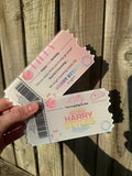 personalised keepsake tickets
