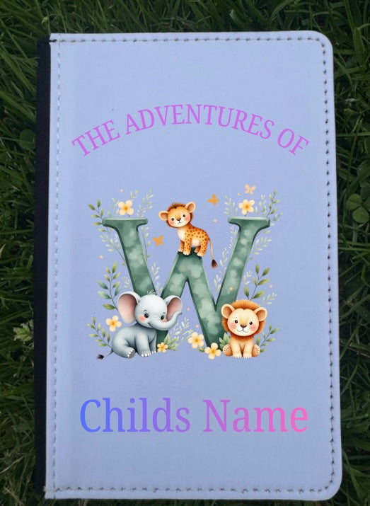 Personalised Safari letter passport cover