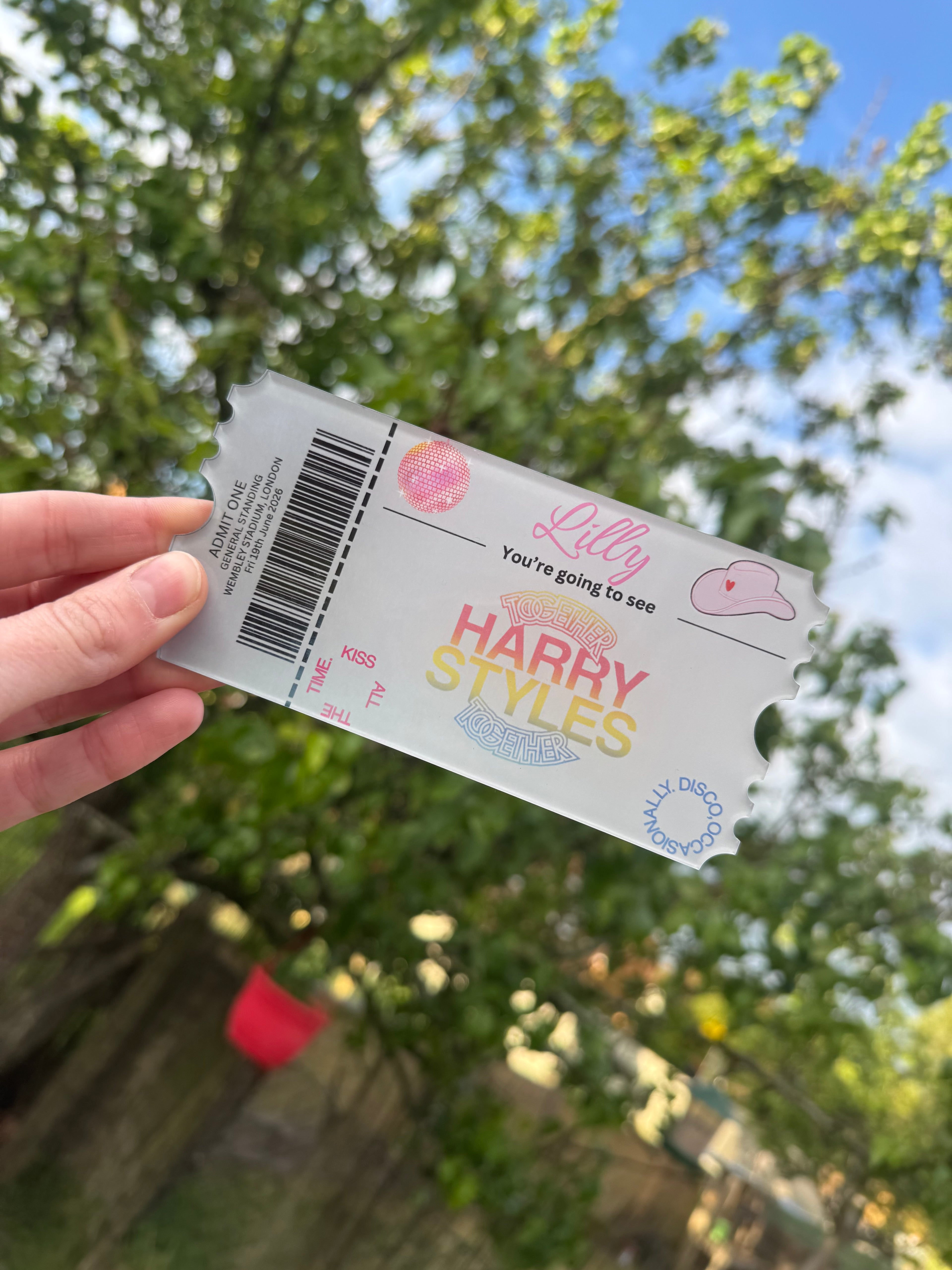 personalised keepsake tickets