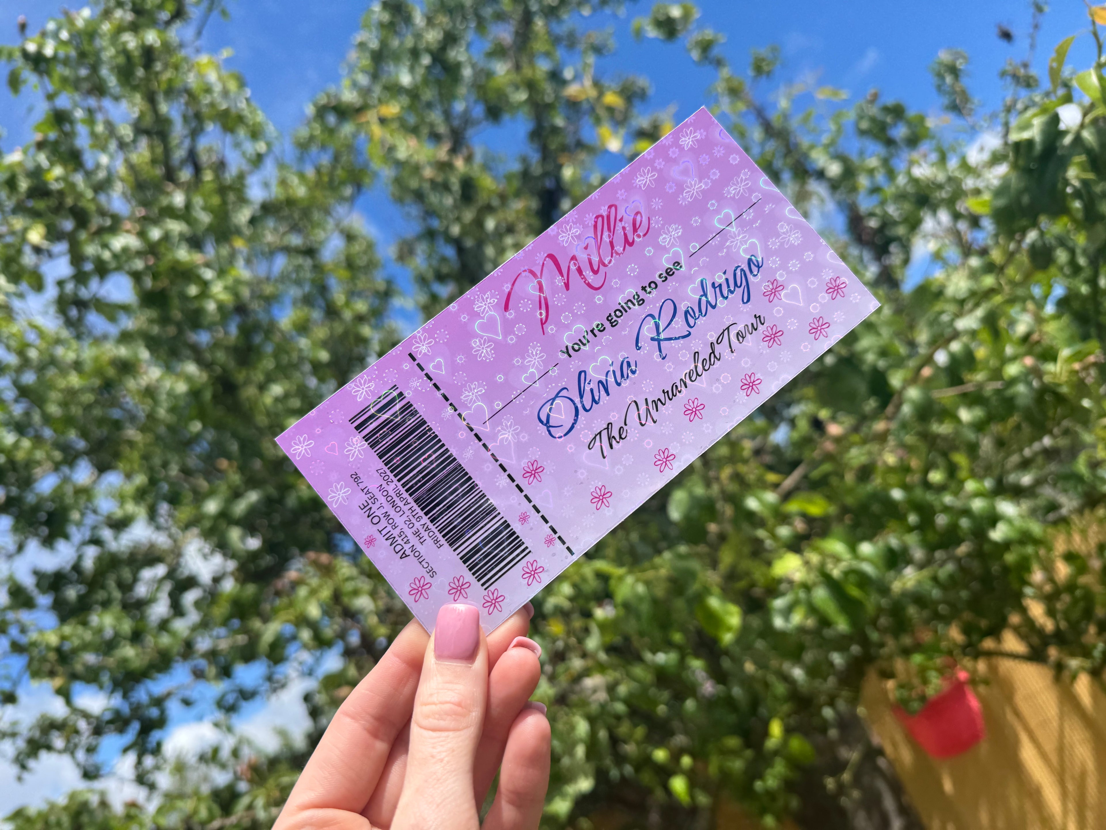 Personalised Holographic Ticket