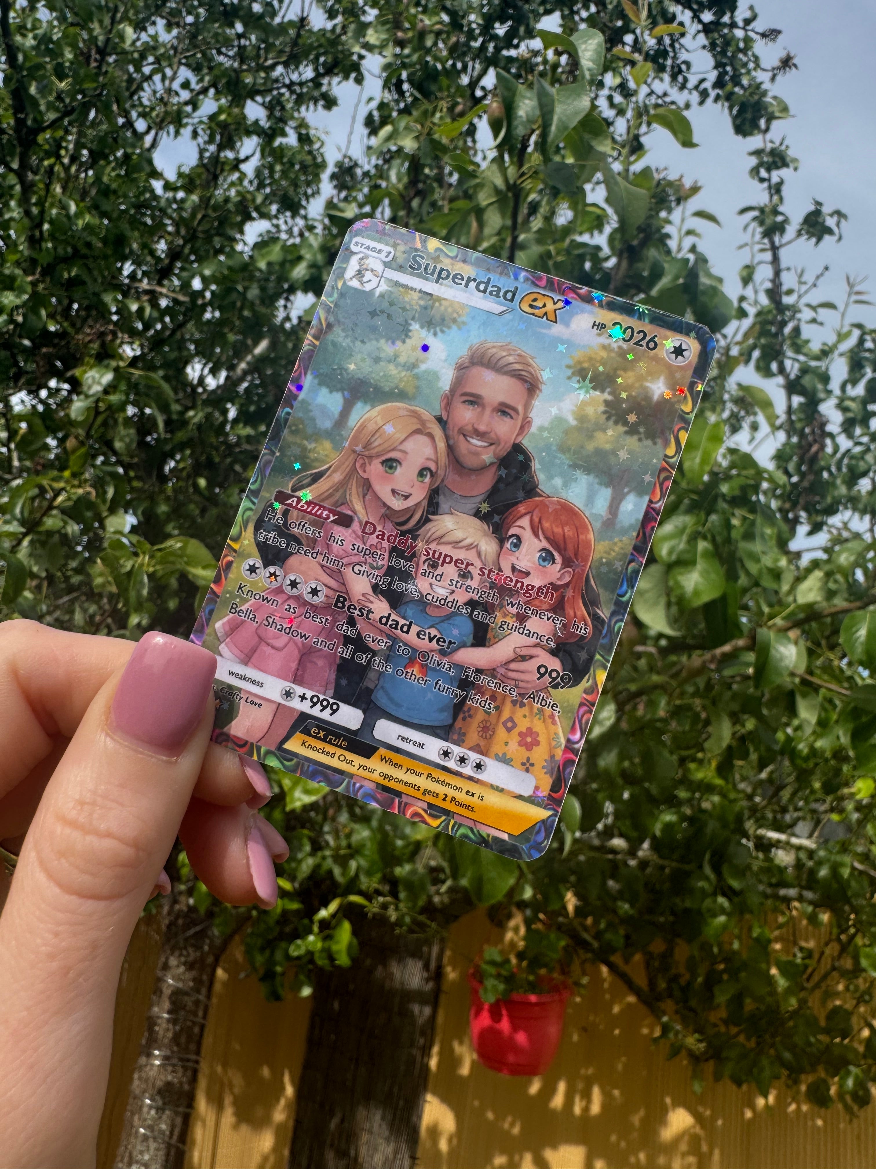 personalised Pokémon inspired cards