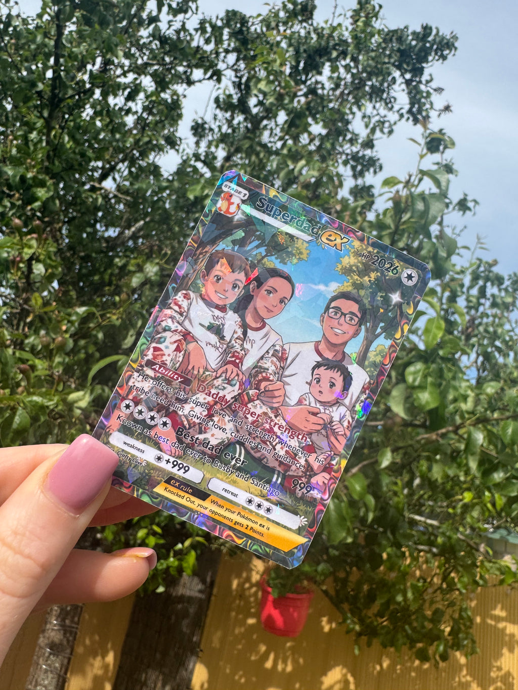 personalised Pokémon inspired cards