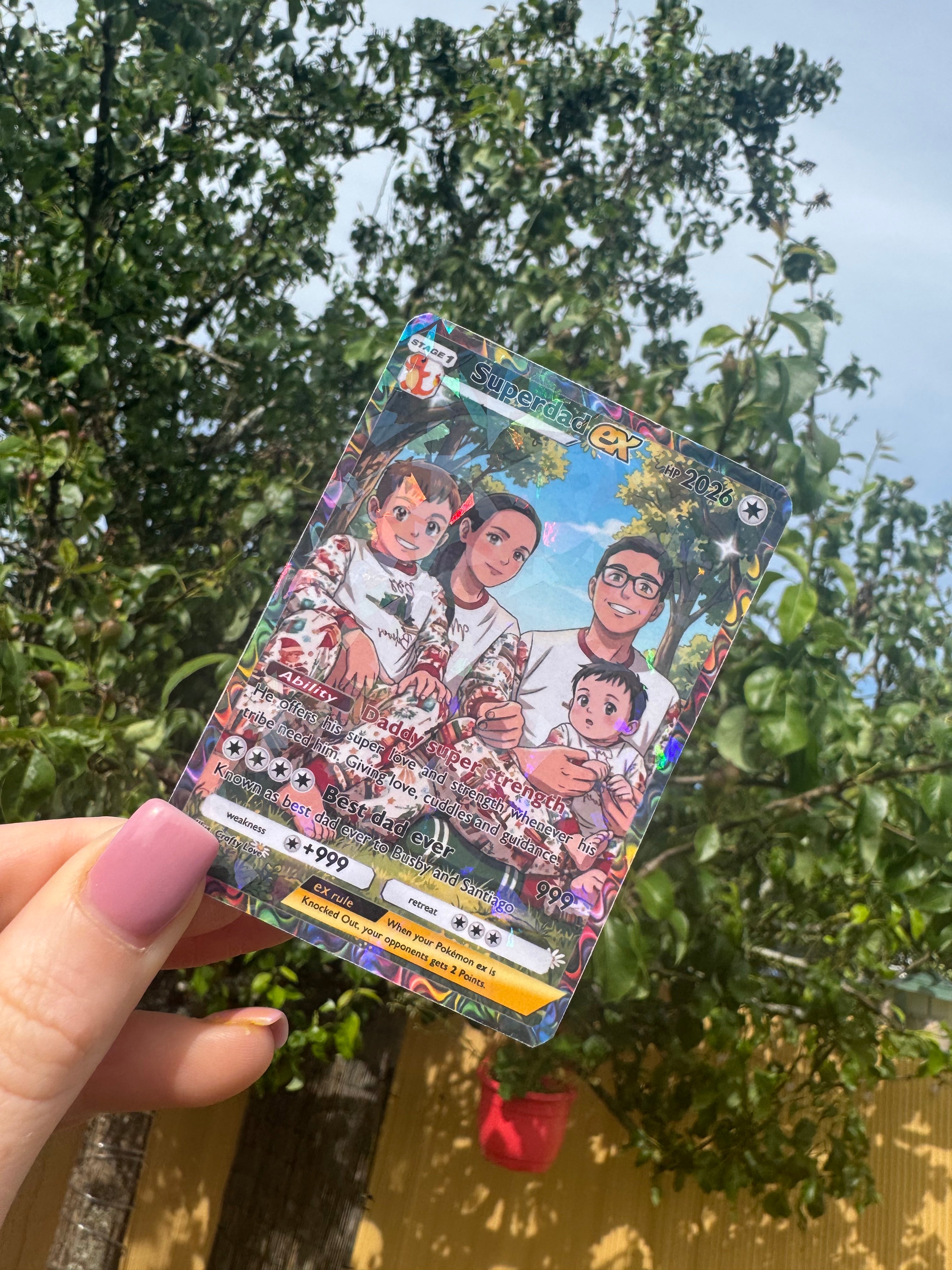 personalised Pokémon inspired cards