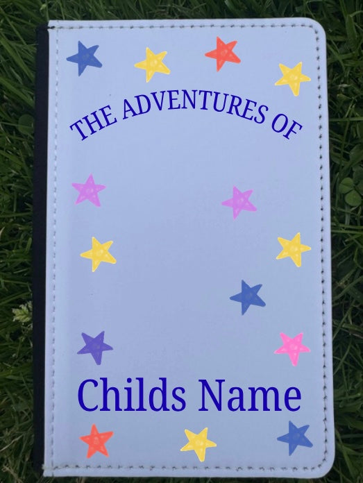 Personalised BLUE Bunny letter passport cover