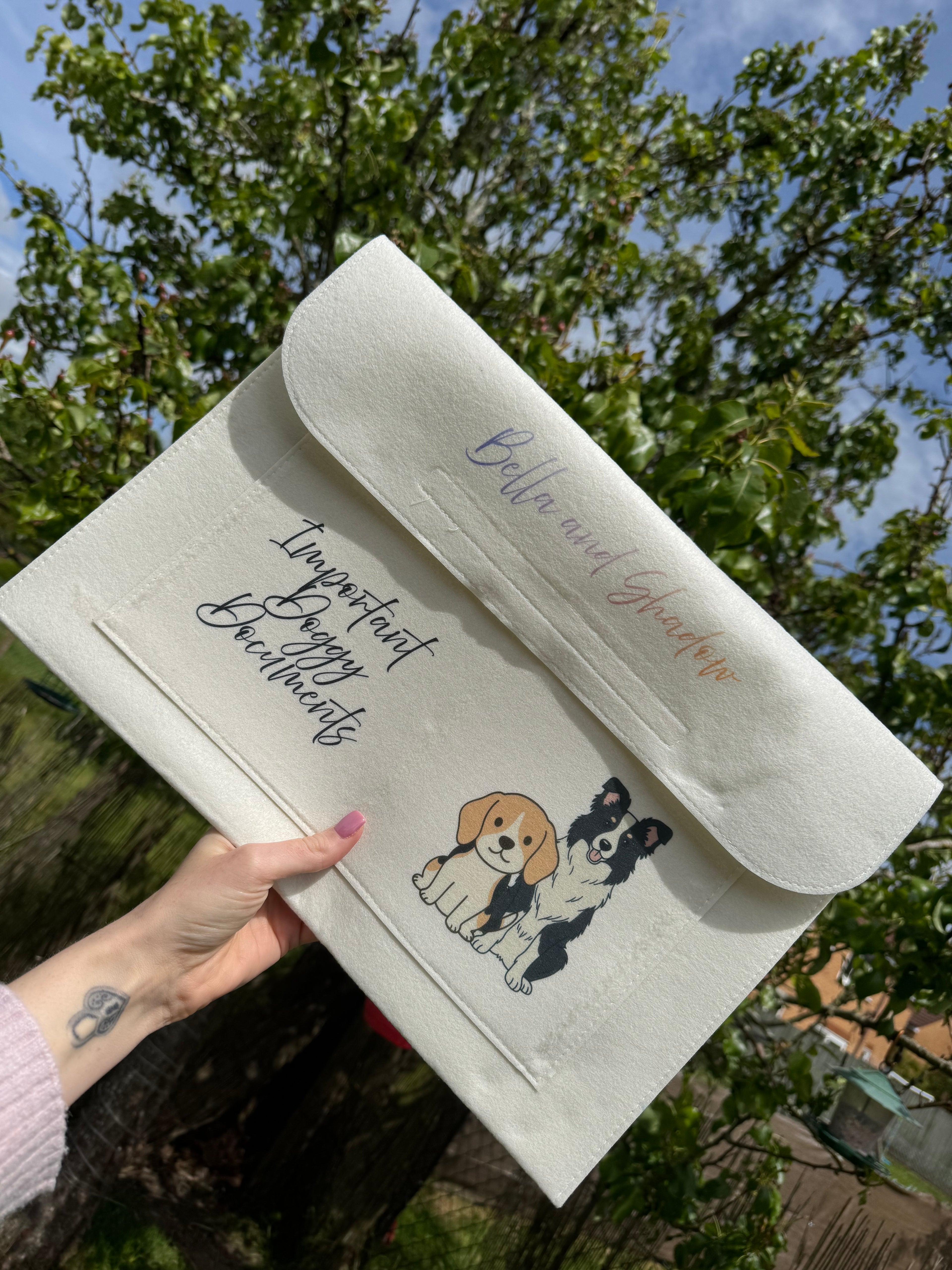 Pet keepsafe document folder