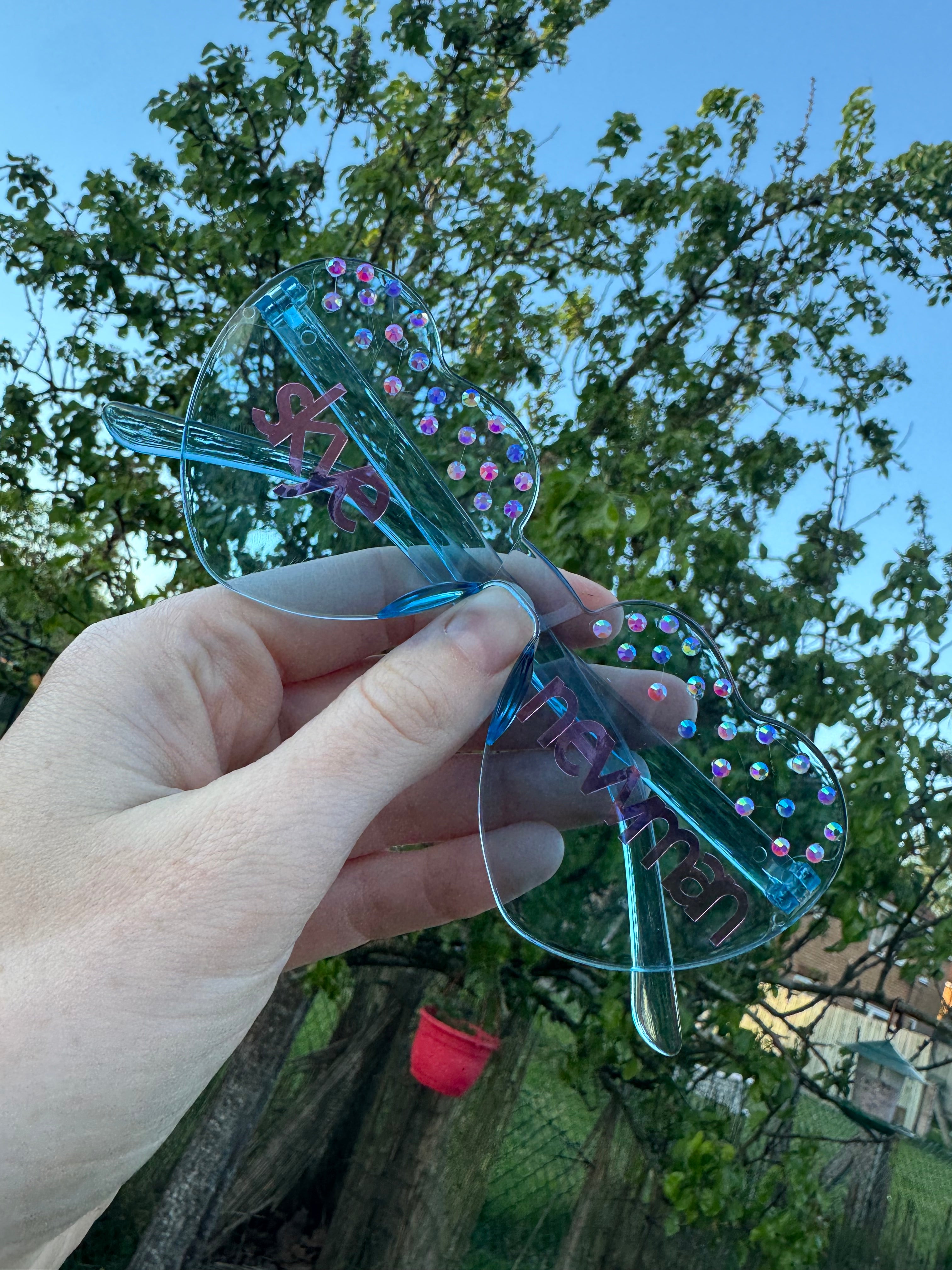 personalised inspired by concert vinyl sun glasses