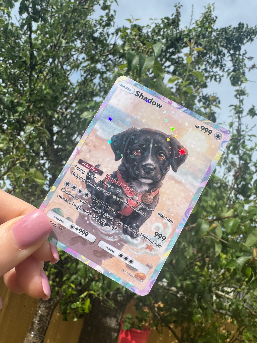 personalised Pokémon inspired cards