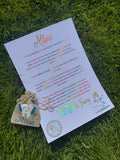 personalised glitter tooth fairy bag and foiled letter