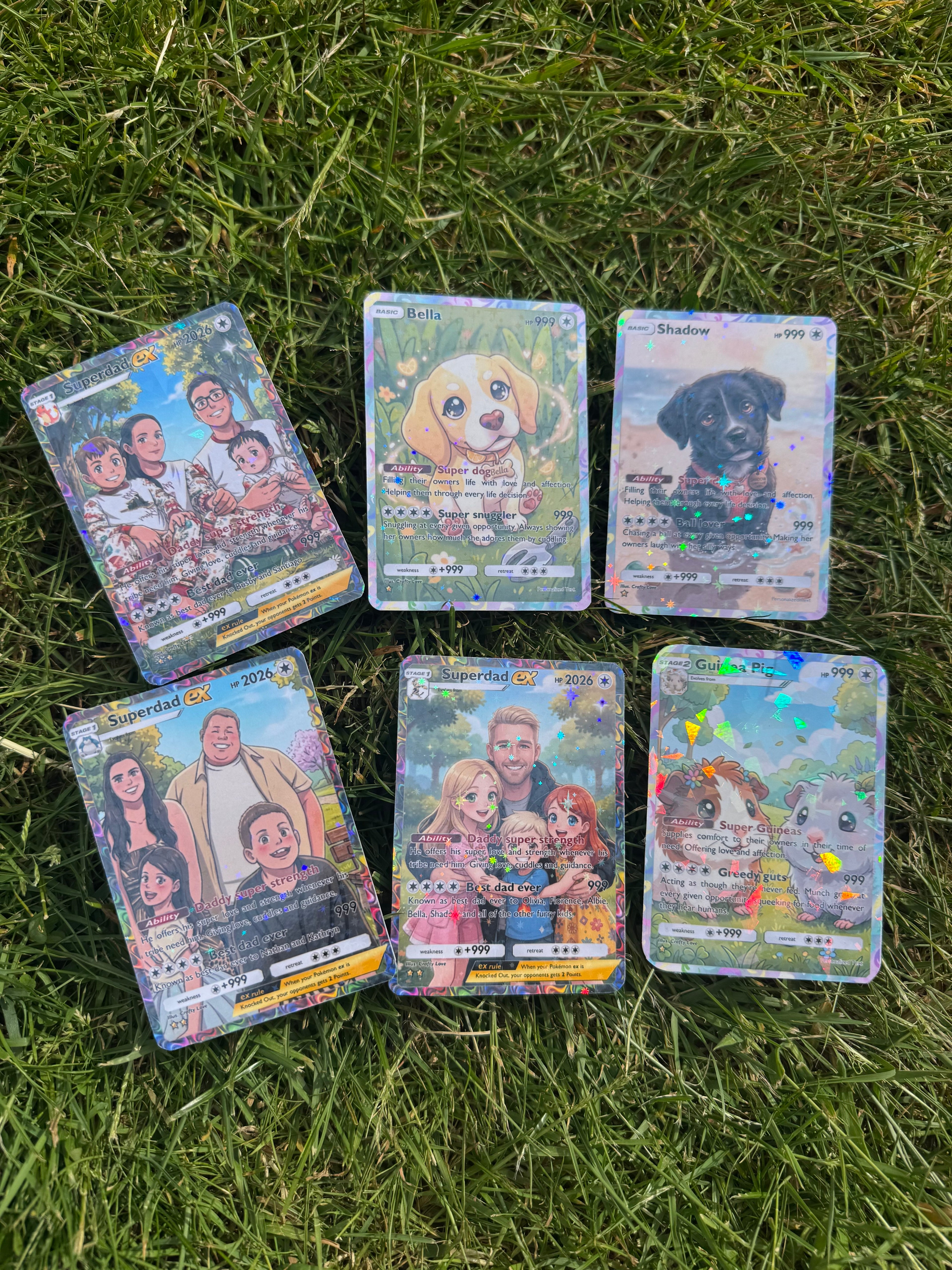 personalised Pokémon inspired cards