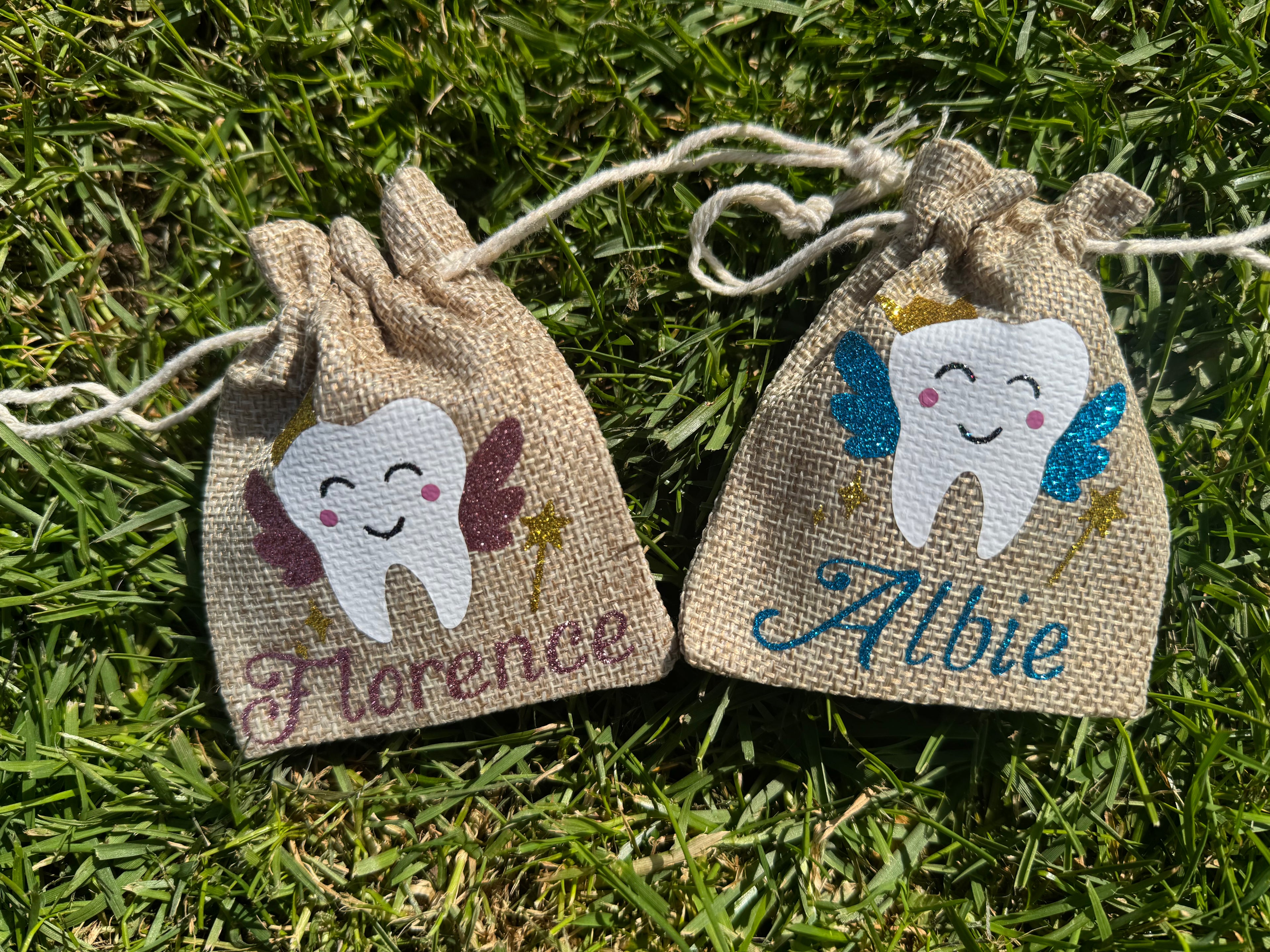 personalised tooth fairy bag