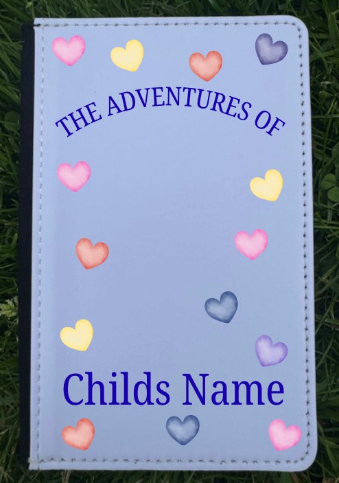 Personalised BLUE Bunny letter passport cover