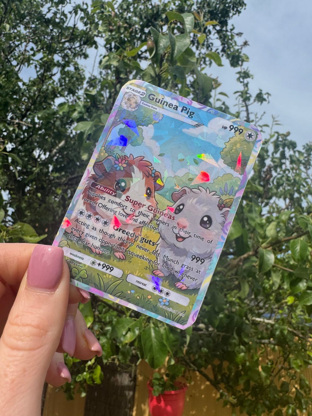 personalised Pokémon inspired cards