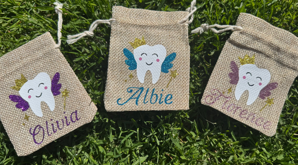 personalised tooth fairy bag