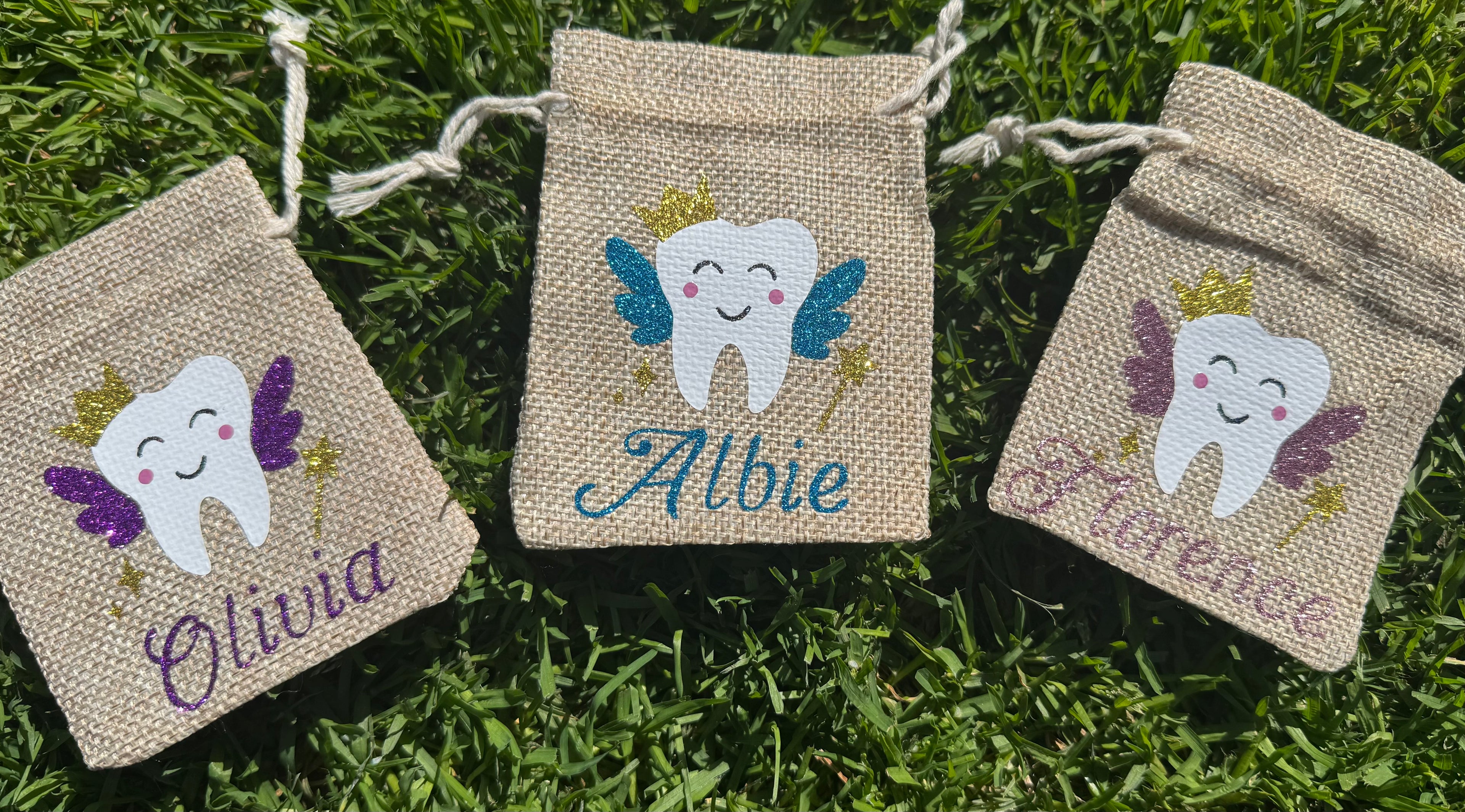 personalised tooth fairy bag