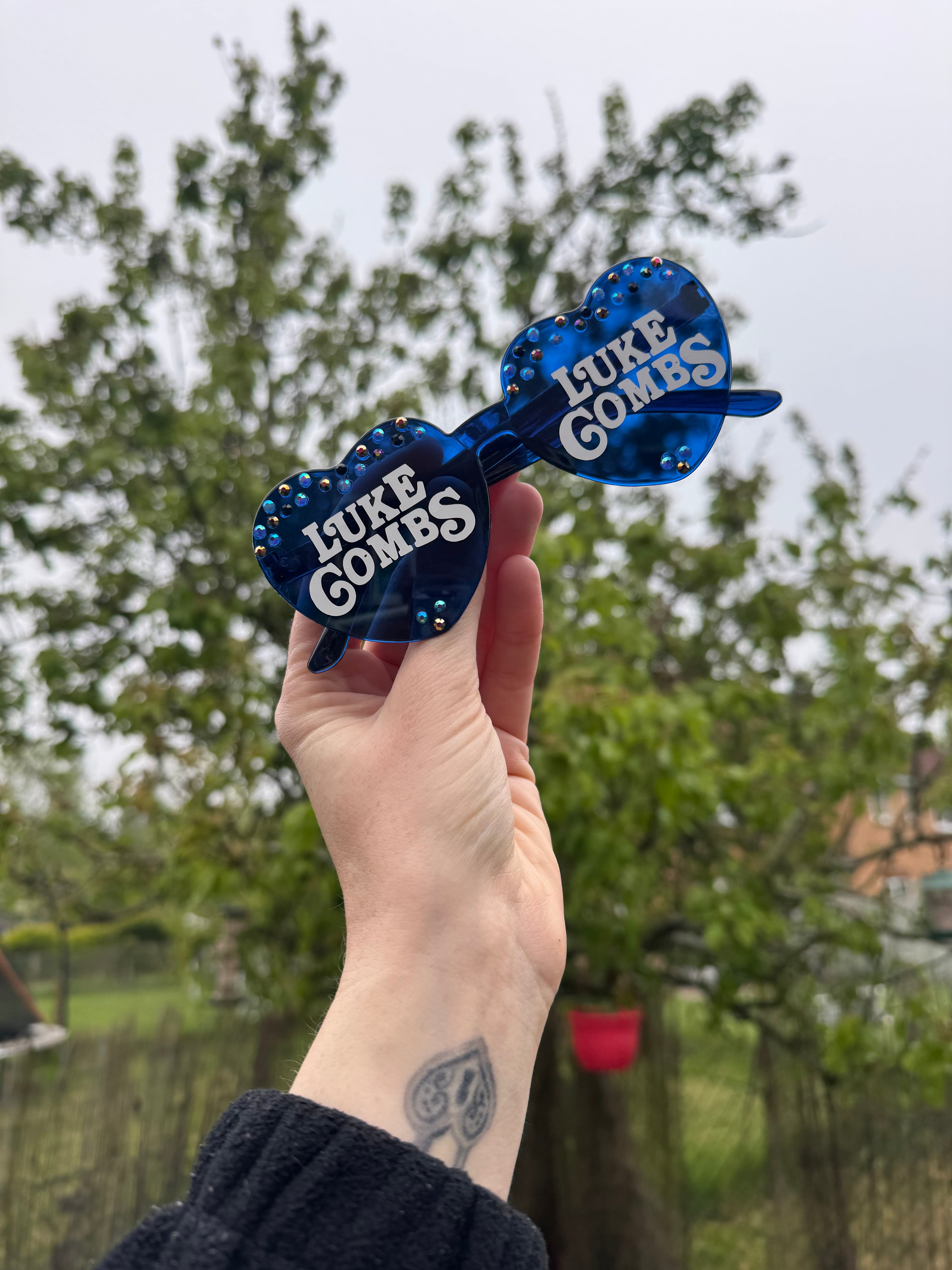 personalised inspired by concert vinyl sun glasses