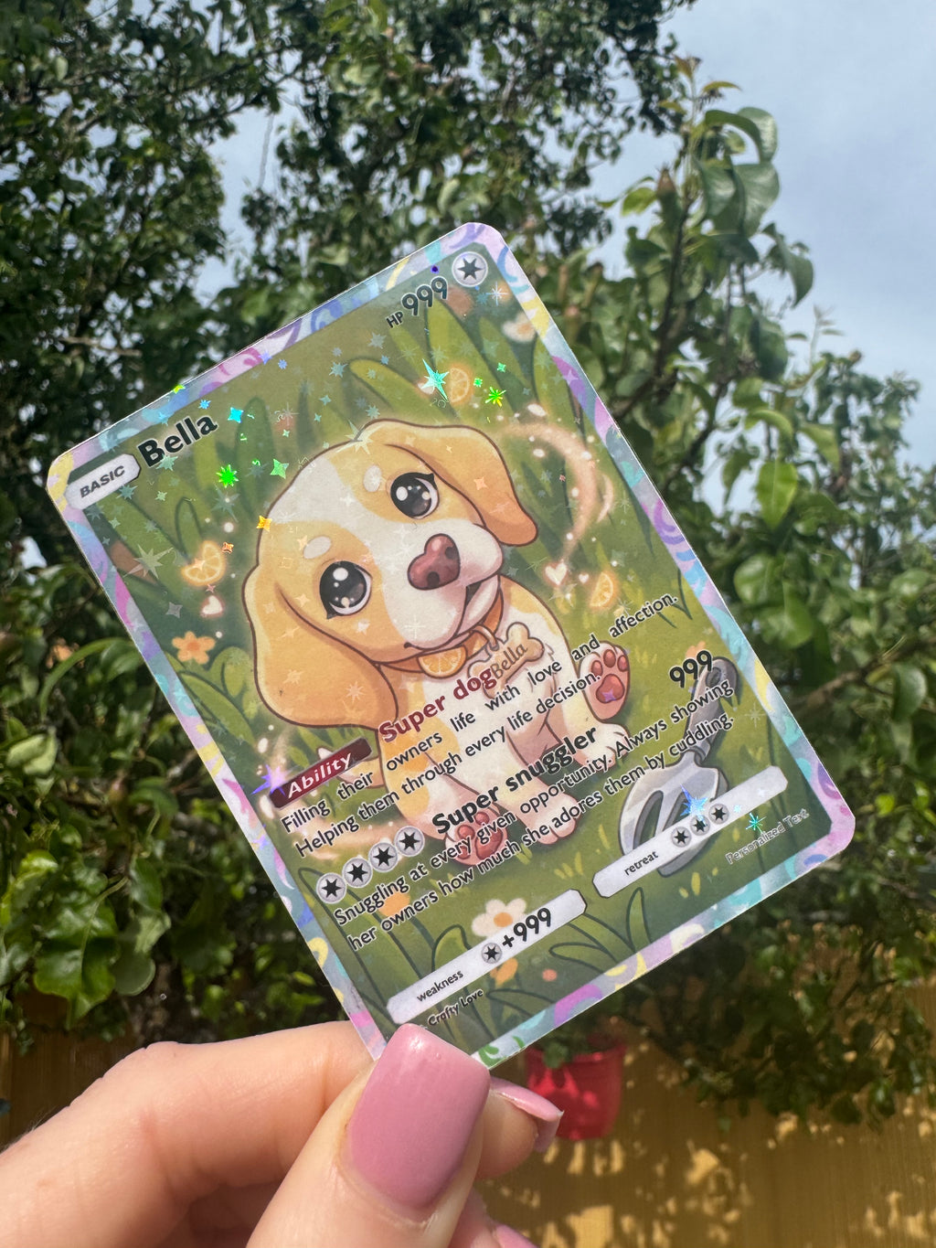 personalised Pokémon inspired cards