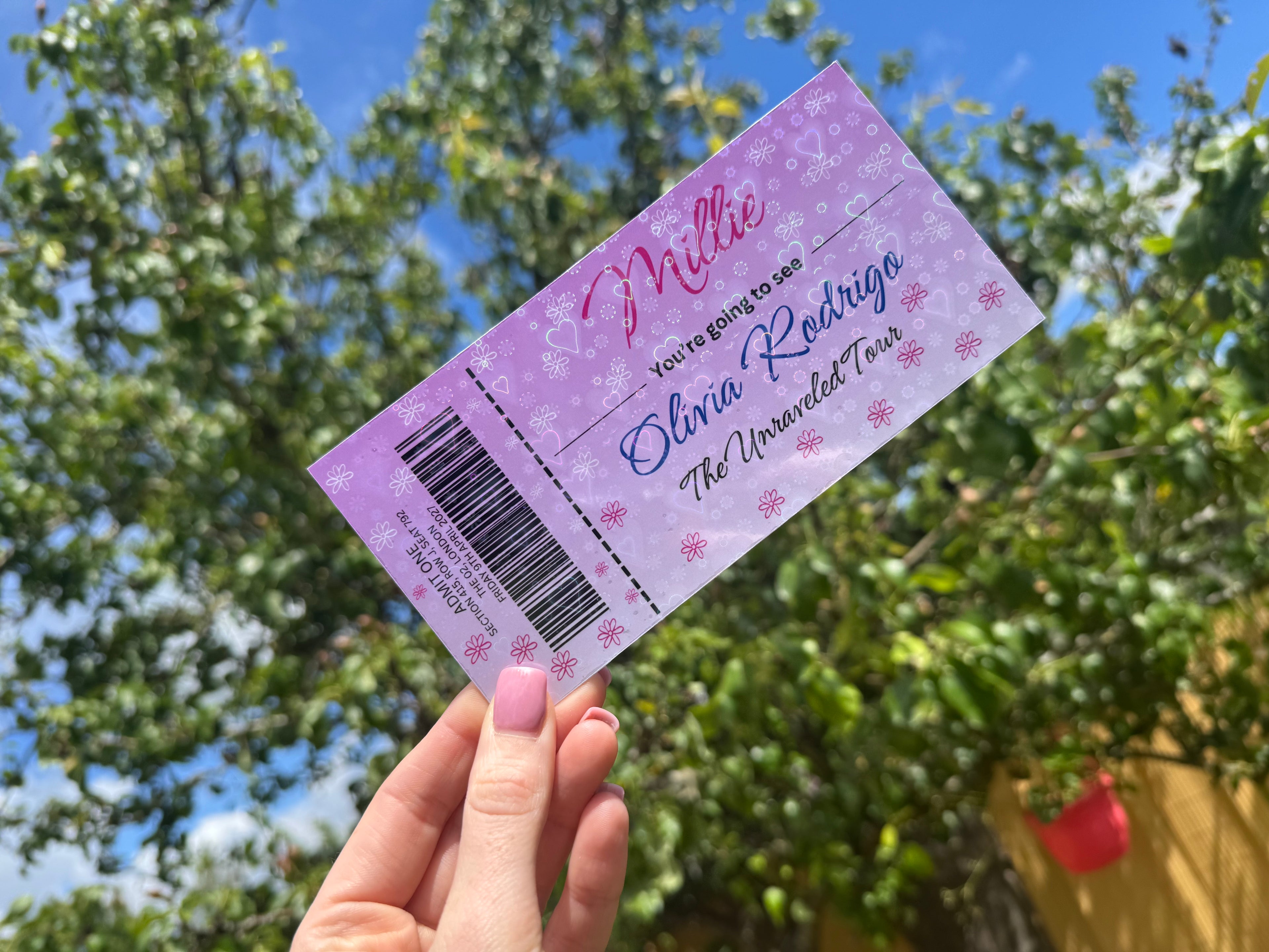 Personalised Holographic Ticket
