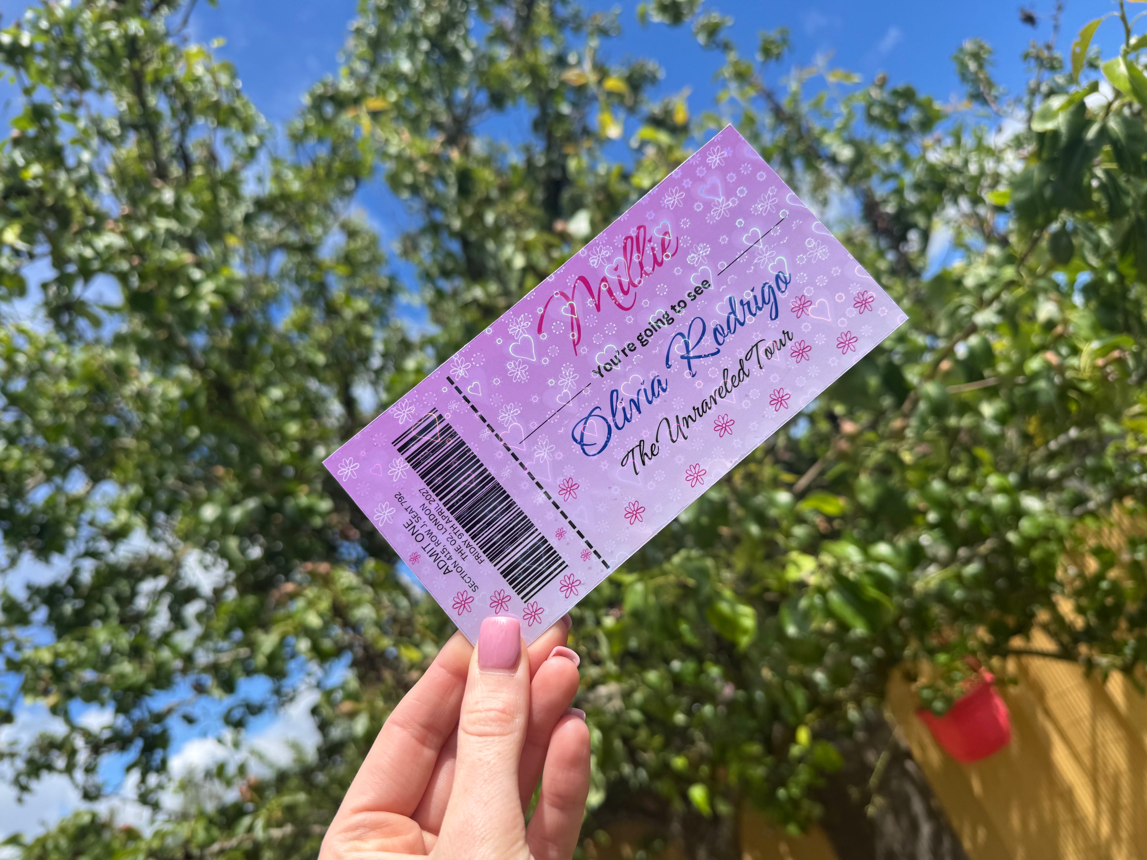 Personalised Holographic Ticket